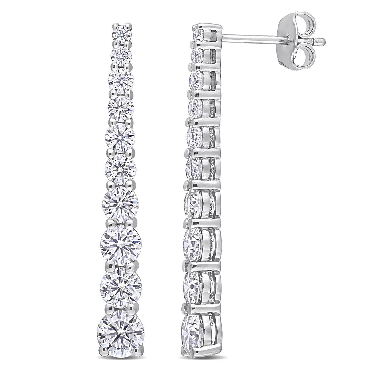 Gemstone Classics(tm)  2 3/4ctw. Dew Moissanite Dangle Earrings