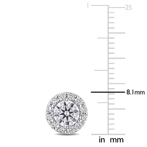 Sterling Silver 1 1/3ctw. Dew Moissanite Stud Earrings alternate view
