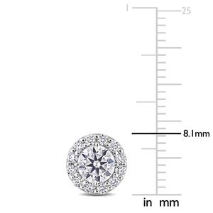 Sterling Silver 1 1/3ctw. Dew Moissanite Stud Earrings alternate view