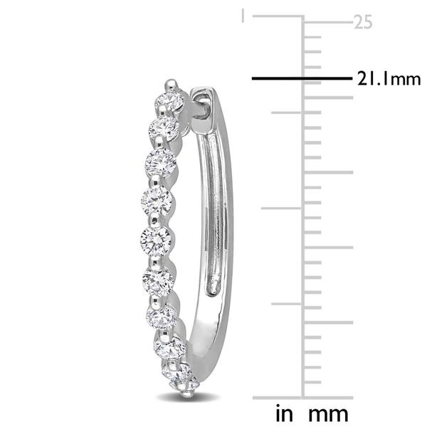 Platinum Plated 5/8ctw Diamond Earrings alternate view