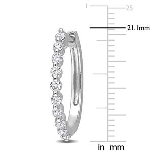Platinum Plated 5/8ctw Diamond Earrings alternate view