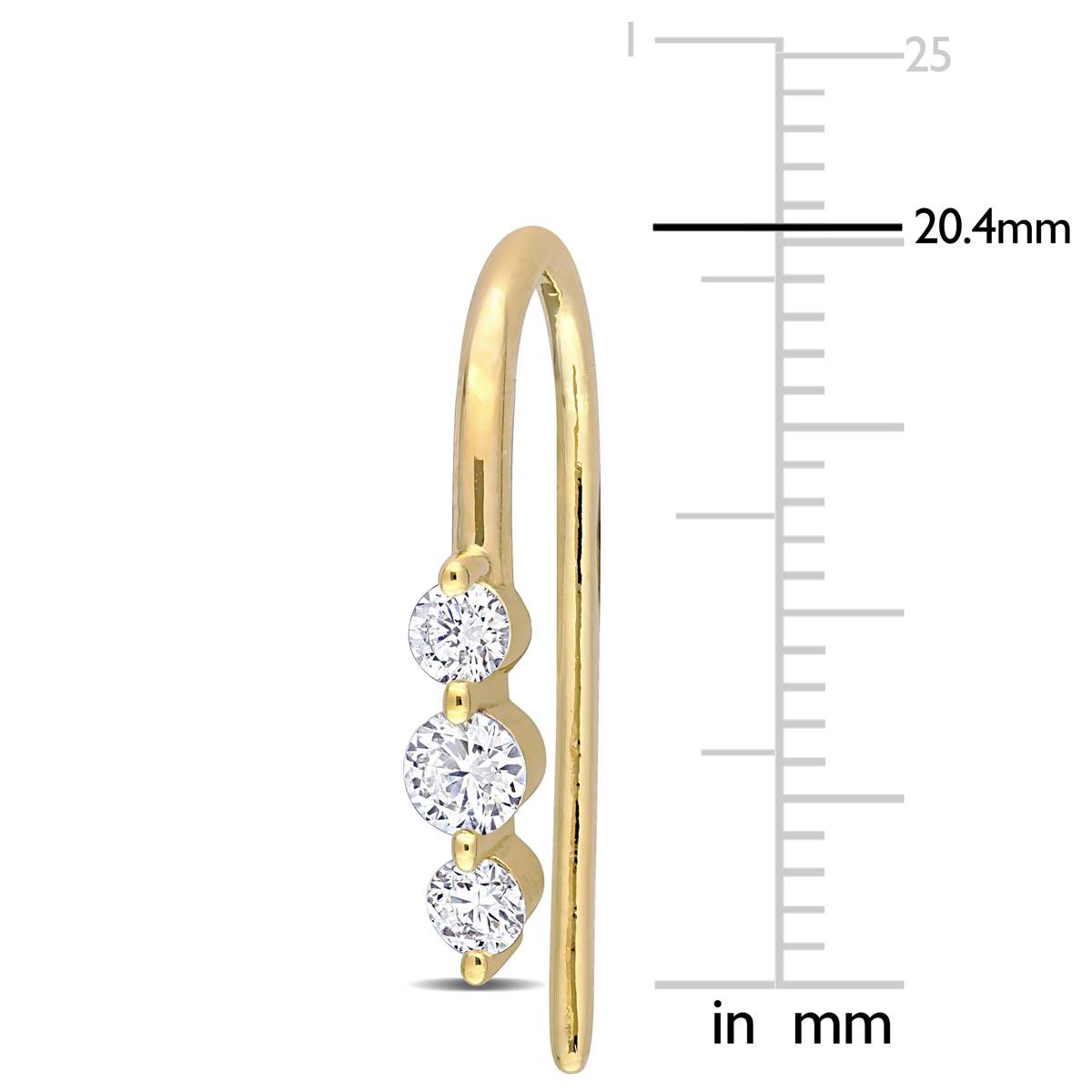 Gemstone Classics(tm) Gold Plated 3/8ctw. Lab Grown Diamond Earrings