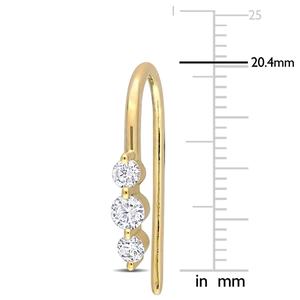 Gemstone Classics(tm) Gold Plated 3/8ctw. Lab Grown Diamond Earrings alternate view