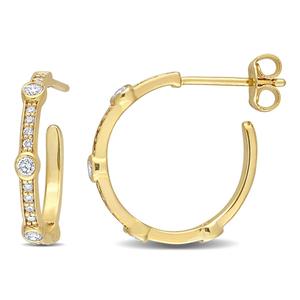 Gemstone Classics(tm) Gold Plated 2/5ctw. Lab Grown Diamond Earrings