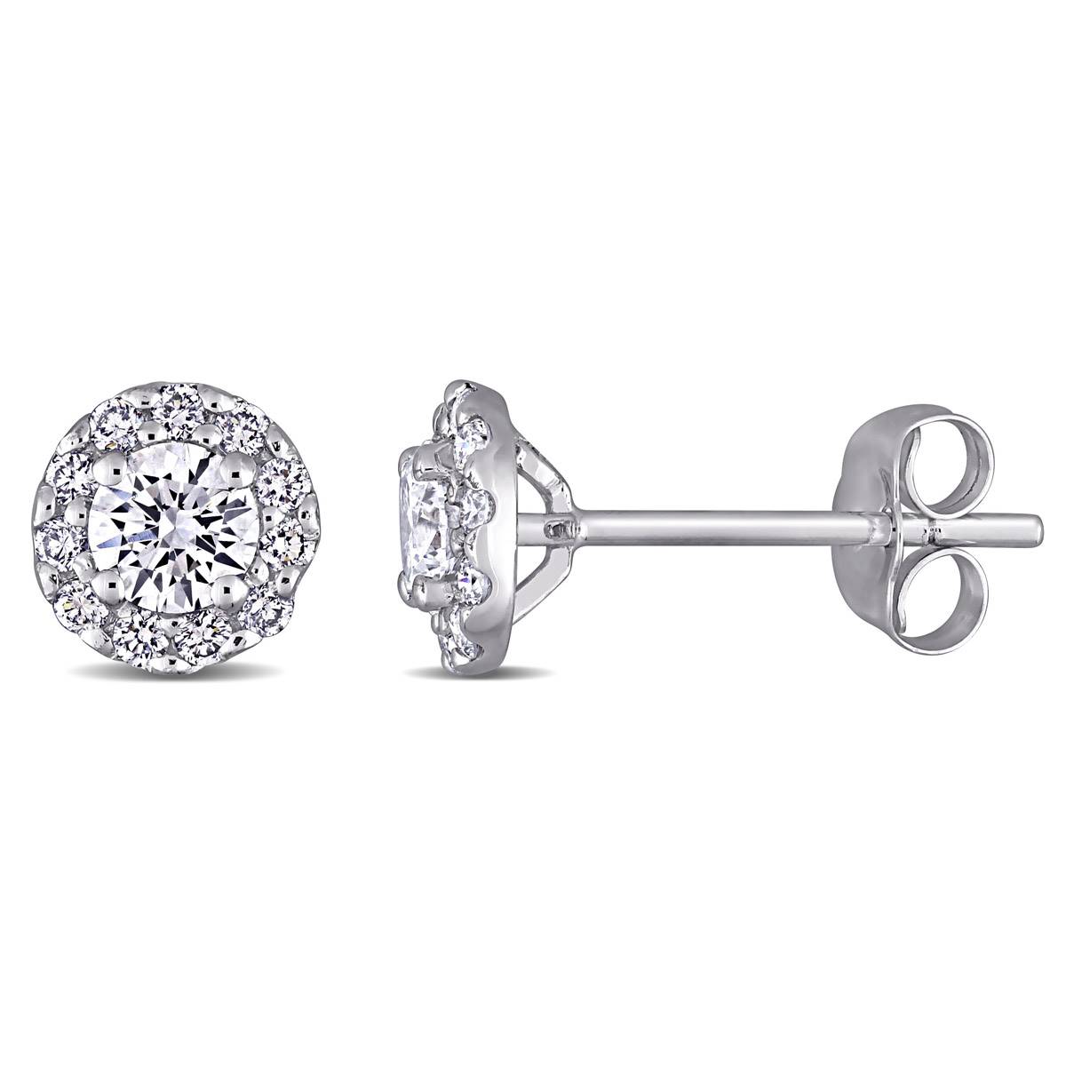 Diamond Classics(tm) 3/4ctw. Diamond 14kt. White Gold Earrings