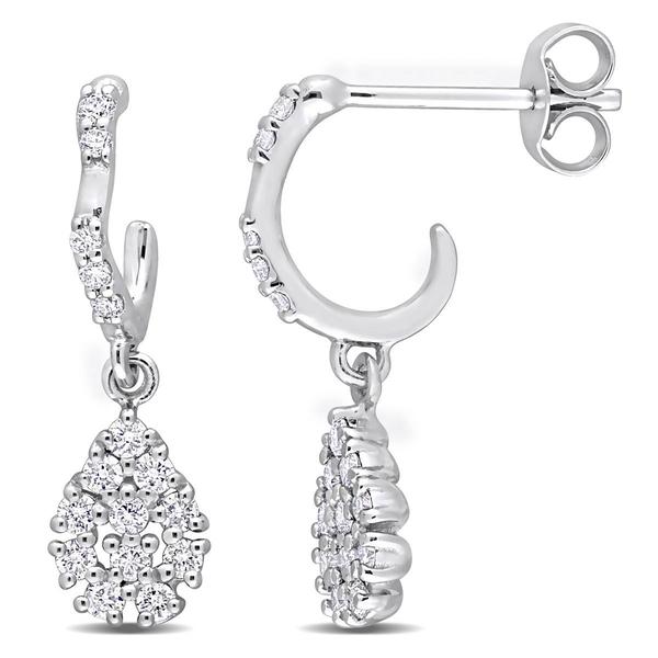 Sophia B 14kt. White Gold 2/5ctw. Diamond Dangle Earrings