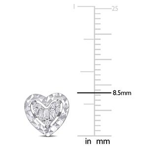 Sophia B 14kt. White Gold 1/10ctw. Heart Diamond Stud Earrings alternate view