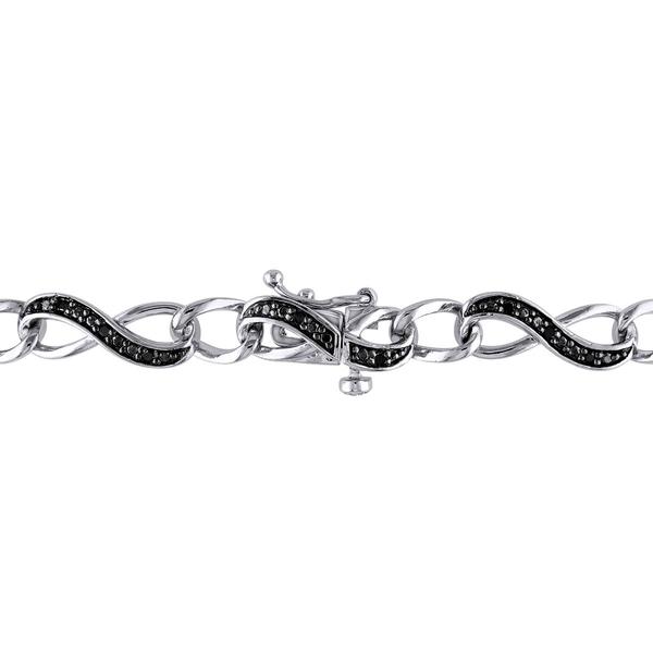 Radiant Rainbow(tm) 1/4kt. Black Diamond Infinity Bracelet alternate view