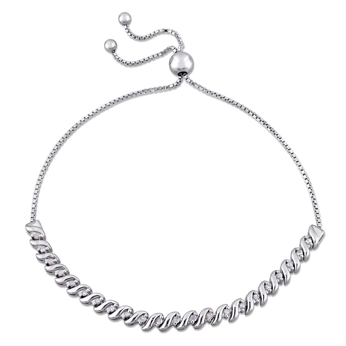 Diamond Classics(tm) Sterling Silver 1/4ctw. Diamond Bracelet