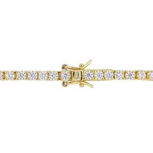 Sterling Silver 18kt. Gold Dew Moissanite Bracelet alternate view