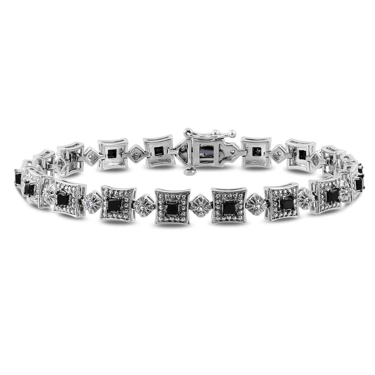 Radiant Rainbow(tm) 2ctw. Princess-Cut Square Link Bracelet