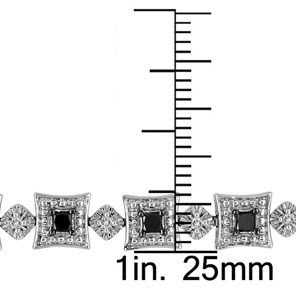 Radiant Rainbow(tm) 2ctw. Princess-Cut Square Link Bracelet