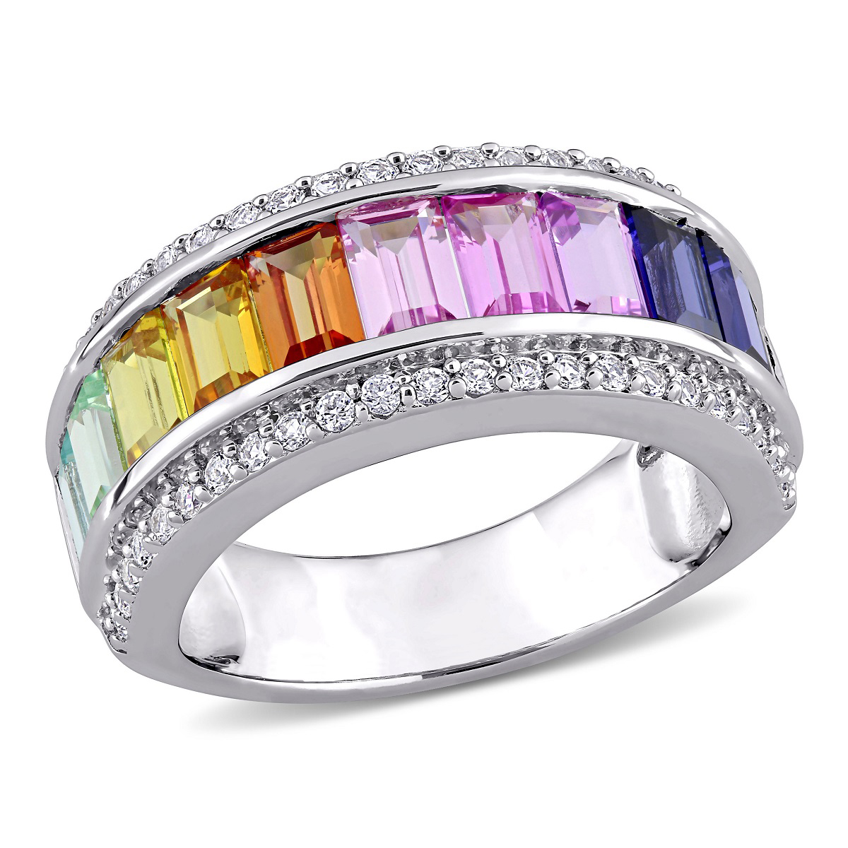 Gemstone Classics(tm) 3 7/8ctw. Multi-Colored Sapphire Fashion Ring