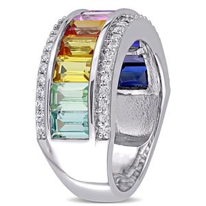 Gemstone Classics(tm) 3 7/8ctw. Multi-Colored Sapphire Fashion Ring alternate view