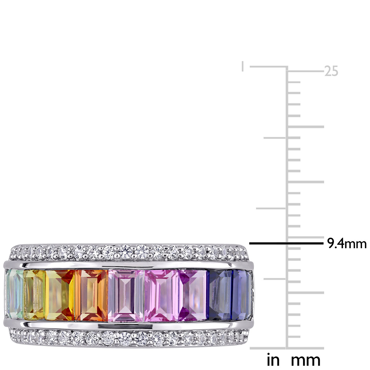 Gemstone Classics(tm) 3 7/8ctw. Multi-Colored Sapphire Fashion Ring