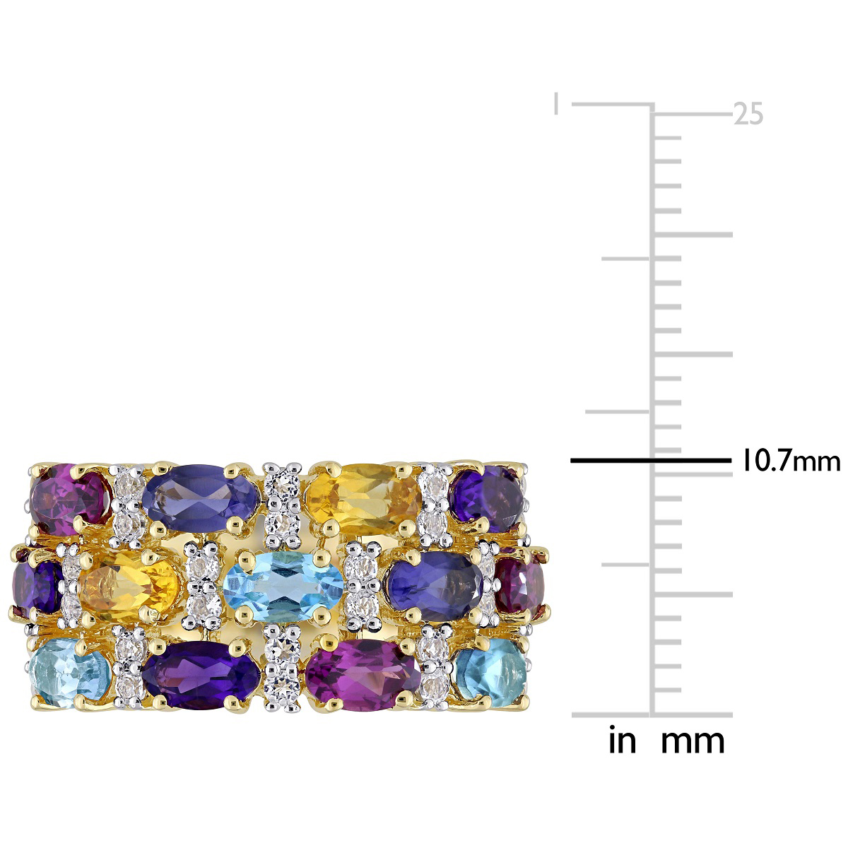 Gemstone Classics(tm) Amethyst Blue Topaz Fashion Ring