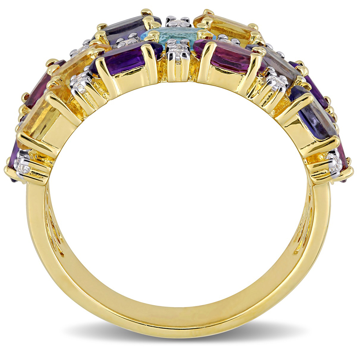 Gemstone Classics(tm) Amethyst Blue Topaz Fashion Ring