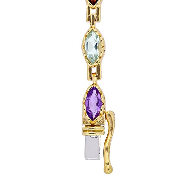 Gemstone Classics(tm) Garnet Blue Topaz Peridot Tennis Bracelet alternate view