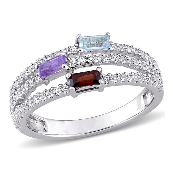 Gemstone Classics(tm) 3/4ctw. Blue Topaz & Sky Amethyst Fashion Ring