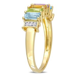 Gemstone Classics(tm) 1 1/4ctw. Blue & Swiss White Topaz Ring alternate view