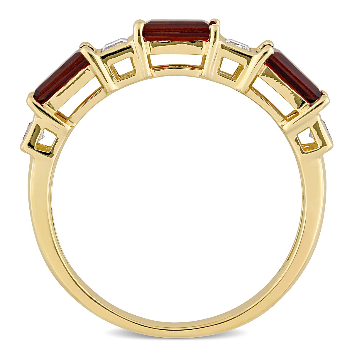 Gemstone Classics(tm) 10kt. Yellow Gold & Garnet White Topaz Ring