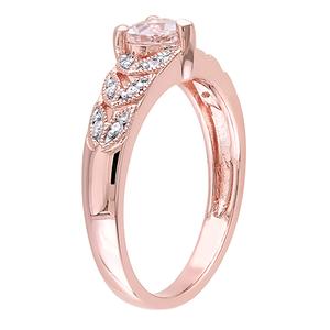 Gemstone Classics(tm) Silver 1/2ctw. Morganite Ring alternate view