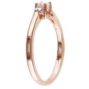 Gemstone Classics(tm) Silver 1/6ctw. Morganite Ring alternate view