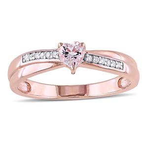 Gemstone Classics(tm) Silver 1/4ctw. Morganite Ring