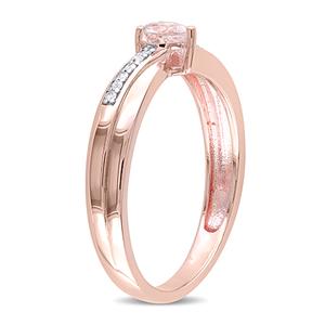 Gemstone Classics(tm) Silver 1/4ctw. Morganite Ring alternate view