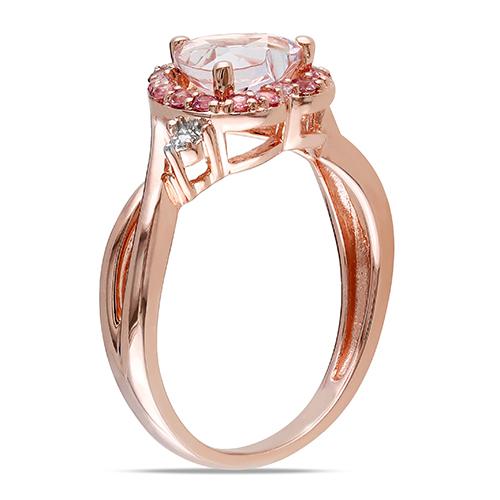 Gemstone Classics(tm) Silver 1 1/3ctw. Morganite Ring alternate view