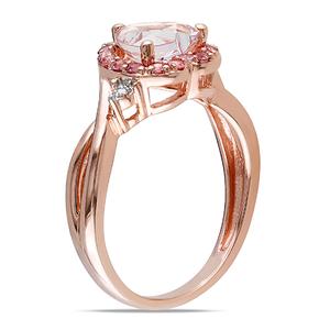 Gemstone Classics(tm) Silver 1 1/3ctw. Morganite Ring alternate view