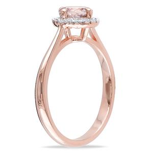 Gemstone Classics(tm) Diamonds & Center Stone Morganite Ring alternate view