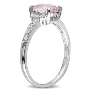 Gemstone Classics(tm) Diamonds & Morganite Cocktail Ring alternate view