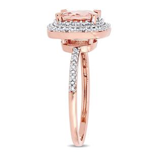 Gemstone Classics(tm) 14kt. Rose Gold Halo Morganite Ring alternate view