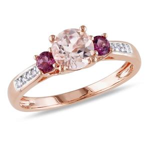 Gemstone Classics(tm) 10kt. Rose Gold 3-Stone Ring