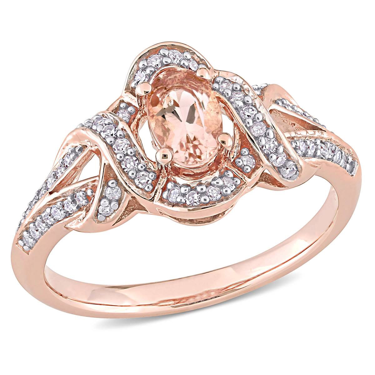 Gemstone Classics(tm) 10kt. Rose Gold 1/5ctw. Diamond Ring