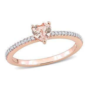 Gemstone Classics(tm) 10kt. Rose Gold Heart Promise Ring