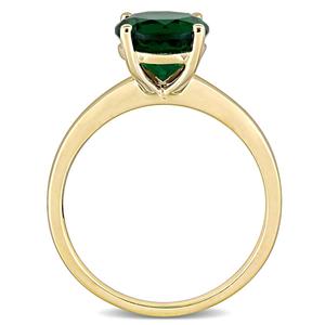 Gemstone Classics(tm) 10kt. Gold Lab Created Emerald Solitaire Ring alternate view