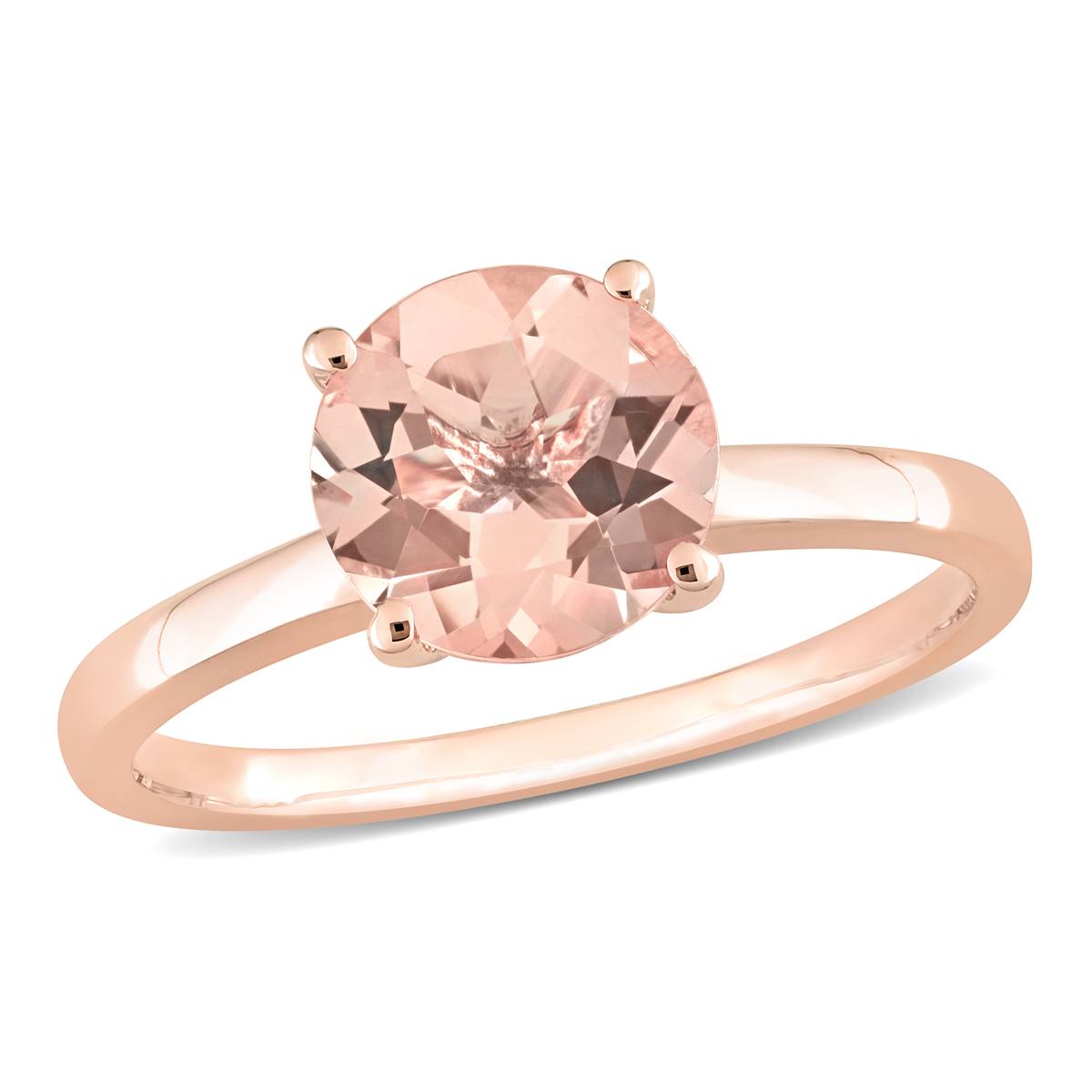 Gemstone Classics(tm) 10kt. Rose Gold Morganite Solitaire Ring