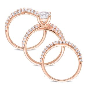 Gemstone Classics(tm) Lab Created White Sapphire Bridal Set alternate view