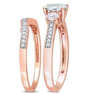 Gemstone Classics(tm) 10kt. Rose Gold 7/8ctw. Aquamarine Ring alternate view
