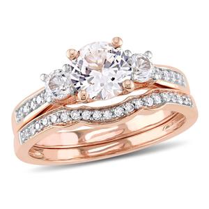 Gemstone Classics(tm) Rose Gold 1 1/3ctw. Sapphire Bridal Set