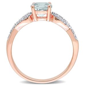 Gemstone Classics(tm) 10kt. Rose Gold Aquamarine Ring alternate view