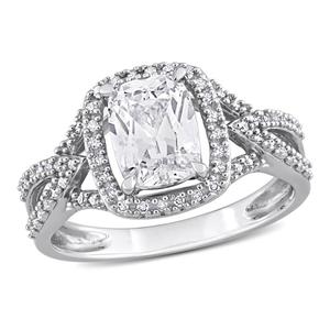 Gemstone Classics(tm) 10kt. White Gold White Sapphire Ring