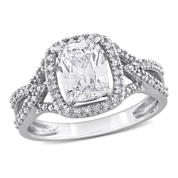 Gemstone Classics(tm) 10kt. White Gold White Sapphire Ring