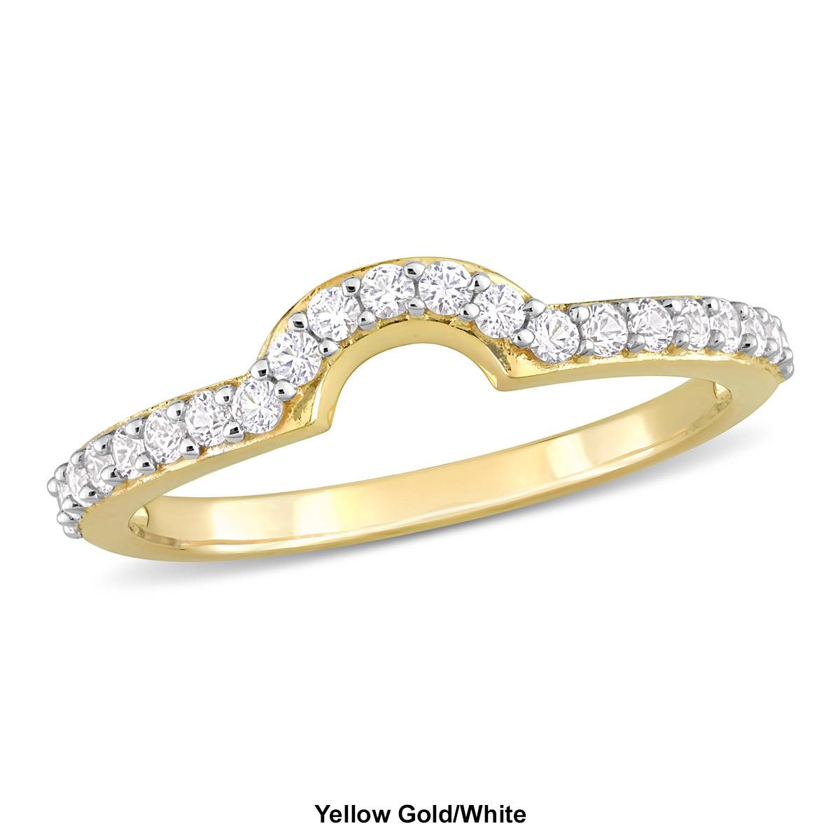 Gemstones Classics(tm) 10kt. Gold Lab Created White Sapphire Ring