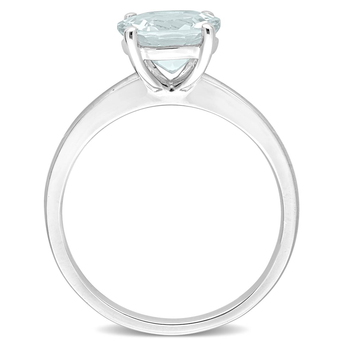Gemstone Classics(tm) 10kt. White Gold Aquamarine Solitaire Ring