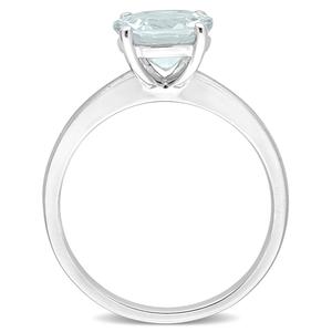 Gemstone Classics(tm) 10kt. White Gold Aquamarine Solitaire Ring alternate view
