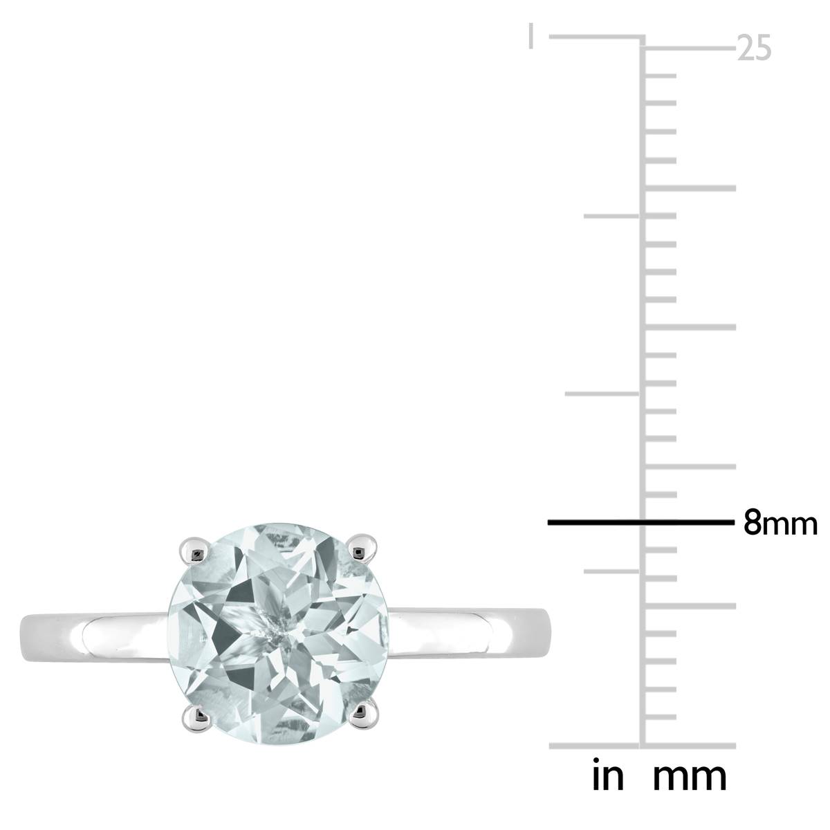 Gemstone Classics(tm) 10kt. White Gold Aquamarine Solitaire Ring