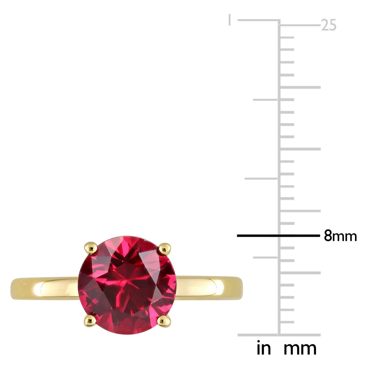 Gemstones Classics(tm) 10kt. Gold Lab Created Ruby Solitaire Ring